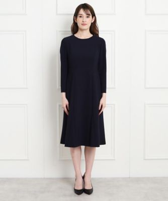 【洗える／日本製／セレモニー／オフィス／ジャケット羽織れる】幅広いシーンで活躍、フレアワンピース（２００２２３６００４）