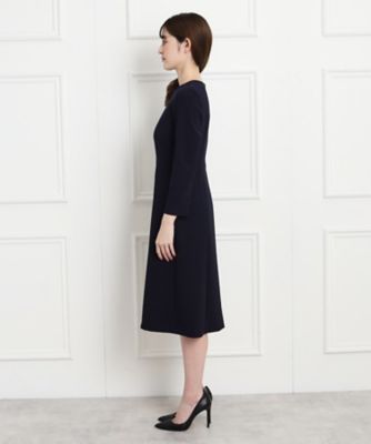 【洗える／日本製／セレモニー／オフィス／ジャケット羽織れる】幅広いシーンで活躍、フレアワンピース（２００２２３６００４）