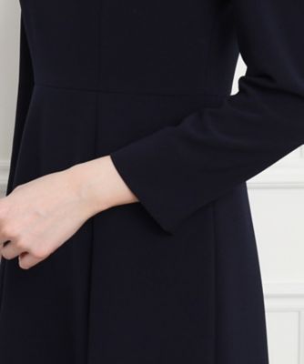 【洗える／日本製／セレモニー／オフィス／ジャケット羽織れる】幅広いシーンで活躍、フレアワンピース（２００２２３６００４）