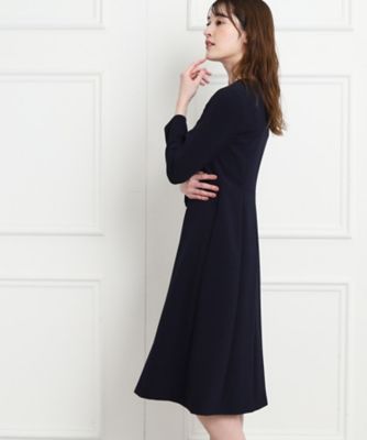 【洗える／日本製／セレモニー／オフィス／ジャケット羽織れる】幅広いシーンで活躍、フレアワンピース（２００２２３６００４）