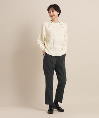 【洗える】ドロスト付きテーパードパンツ（ＸＳ～Ｌ）（２００２２３６０２１）