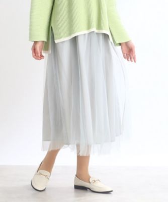 ＜Reflect (Women)＞【ＳＡＬＥ／Ｅ‐ＱＵＡＬＩＴＹ／ＳＡＬＥ／２Ｗａｙ／リバーシブル着用可能！】チュール＆タフタスカート（２００２２３６５５９）