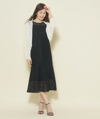 極美❤️極近年❤️大きめ 40～42❤️レオナール❤️ワンピース❤️洗える 黒 未使用に近い】レオナール 極近年 華やか カンカンワンピース 42