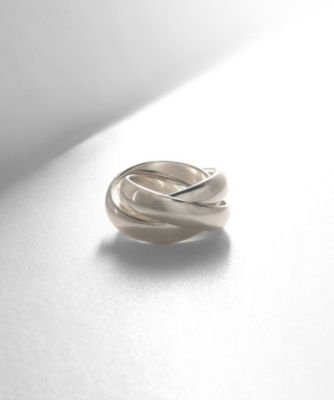 ＜COCOHNIK ONKITSCH (Women)＞シルバー　ボリュームリング　ドームトリプル　リング（２００２２３７８０９）