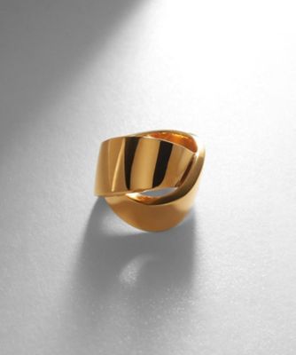 ＜COCOHNIK ONKITSCH (Women)＞シルバー　フォールディングリング　オーバーラップ　リング　ＧＰ（２００２２３７８１０）