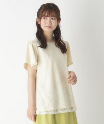 ＜三越伊勢丹/公式＞ LAURA ASHLEY/ローラ アシュレイ フロントレースTシャツ シロ003 トップス【三越伊勢丹/公式】