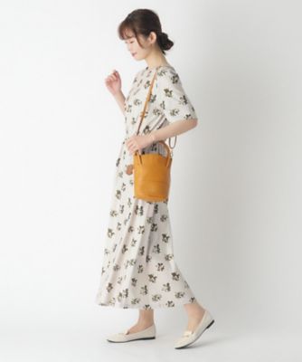 ＜LAURA ASHLEY＞【リネン混／洗える／ウエストゴム】エルギン柄　ワンピース（２００２２３７８３５）