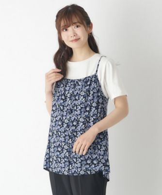 ＜三越伊勢丹/公式＞ LAURA ASHLEY/ローラ アシュレイ コンフェッティ柄キャミブラウス アオ194 トップス【三越伊勢丹/公式】