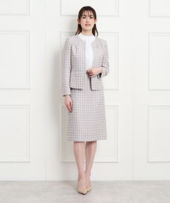 【日本製／セレモニー／ファンシーツィード】ハレの日からオフスタイルまで！上品に華やぐジャケット（２００２２３９２００）