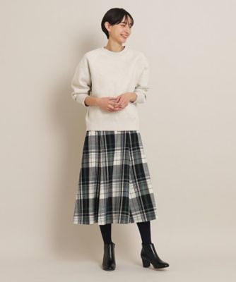 【新色追加・洗える】起毛チェック切替フレアースカート（ＸＳ～Ｌ）（２００２２３９２９７）