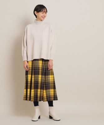 【新色追加・洗える】起毛チェック切替フレアースカート（ＸＳ～Ｌ）（２００２２３９２９７）