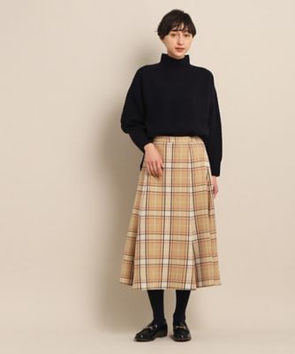 【新色追加・洗える】起毛チェック切替フレアースカート（ＸＳ～Ｌ）（２００２２３９２９７）