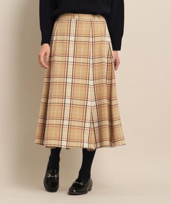 【新色追加・洗える】起毛チェック切替フレアースカート（ＸＳ～Ｌ）（２００２２３９２９７）