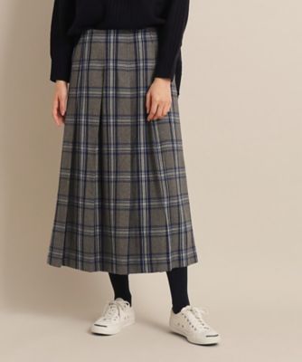 ＜Dessin (Women)＞【洗える】起毛チェックプリーツスカート（ＸＳ～Ｌ）（２００２２３９３００）