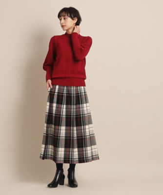 Dessin*起毛チェックプリーツスカート*Ⅿサイズ 洗える】起毛チェックプリーツスカート（XS～L