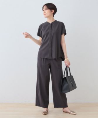 新色登場！【雑誌掲載／褒められパンツ／洗える】ウエストゴムワイドタックパンツ（２００２２３９８６７）