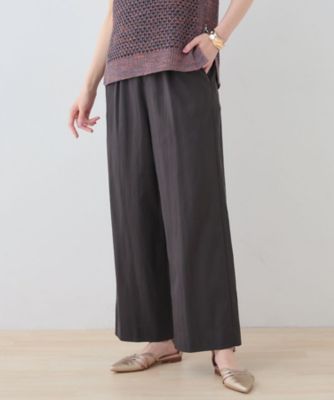 新色登場！【雑誌掲載／褒められパンツ／洗える】ウエストゴムワイドタックパンツ（２００２２３９８６７）