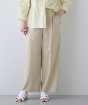 INDIVI (Women)/インディヴィ 待望の再入荷！【雑誌掲載／褒められパンツ／洗える】ウエストゴムワイドタックパンツ（２００２２３９８６７）