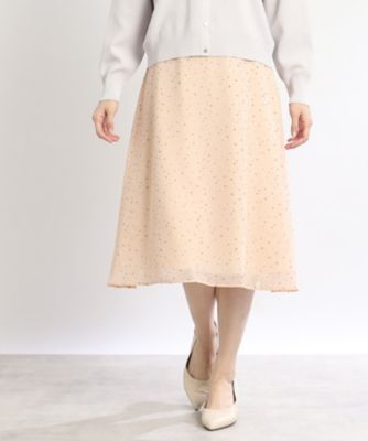 ＜Reflect (Women)＞【ＳＡＬＥ／マシンウォッシュ／セットアップ可能】クリスタルプリントスカート（２００２２４０４８５）