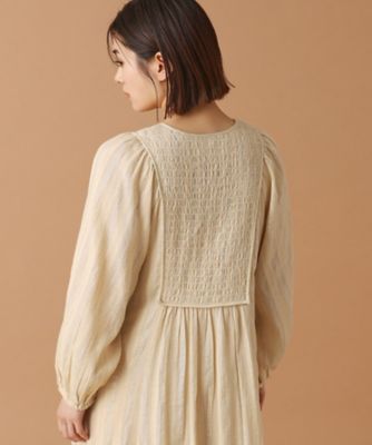 【サラマリカ/新品未使用】sara mallikaロングドレス 二子玉) Sara Mallika サラマリカ 未使用 コットンストライプ