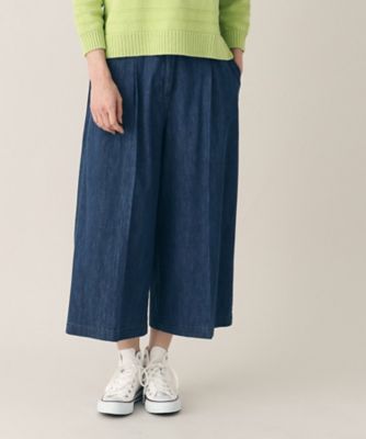 ＜Dessin (Women)＞【洗える】６ＯＺデニムクロップド丈パンツ（ＸＳ～Ｌ）（２００２２４０６１２）