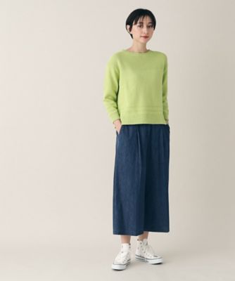 【洗える】６ＯＺデニムクロップド丈パンツ（ＸＳ～Ｌ）（２００２２４０６１２）