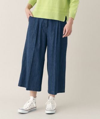 【洗える】６ＯＺデニムクロップド丈パンツ（ＸＳ～Ｌ）（２００２２４０６１２）