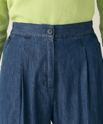 【洗える】６ＯＺデニムクロップド丈パンツ（ＸＳ～Ｌ）（２００２２４０６１２）