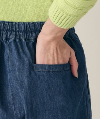 【洗える】６ＯＺデニムクロップド丈パンツ（ＸＳ～Ｌ）（２００２２４０６１２）