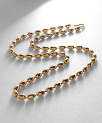 ＜COCOHNIK ONKITSCH (Women)＞シルバー　デザインチェーン　オーバルボールＬ　ネックレス　ＧＰ（２００２２４１４８３）