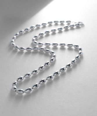 ＜COCOHNIK ONKITSCH (Women)＞シルバー　デザインチェーン　オーバルボールＬ　ネックレス（２００２２４１４８４）