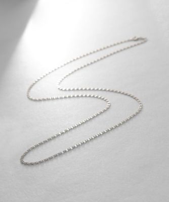 プラチナ　ダブルフラワークロス　ネックレス（６０ｃｍ）（２００２２４２５５５）