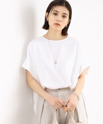 【魅せる体形カバー服】さらさらフレア袖Ｔシャツ／手洗い可（２００２２４２６３２）