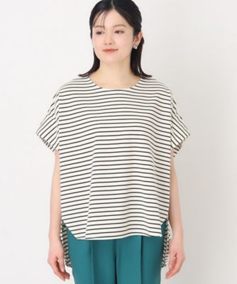 【魅せる体形カバー服】さらさらフレア袖Ｔシャツ／手洗い可（２００２２４２６３２）