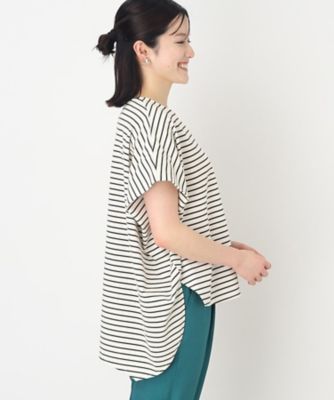 【魅せる体形カバー服】さらさらフレア袖Ｔシャツ／手洗い可（２００２２４２６３２）