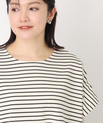 【魅せる体形カバー服】さらさらフレア袖Ｔシャツ／手洗い可（２００２２４２６３２）