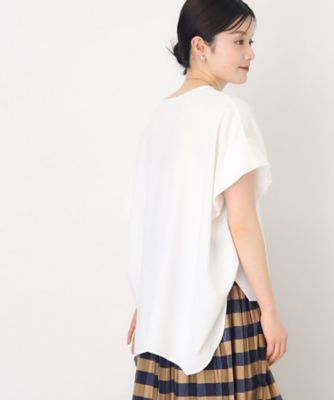 【魅せる体形カバー服】さらさらフレア袖Ｔシャツ／手洗い可（２００２２４２６３２）