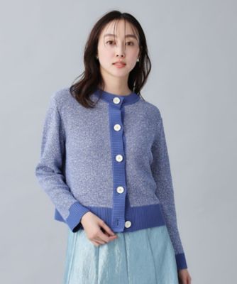 【SALE】UNTITLED (Women)/アンタイトル【上品着映え／アンサンブル可能】スパンコールファンシーヤーン カーディガン アオ492 トップ..