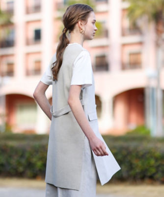 ドレステリア DRESSTERIOR ロングジレ サイドスリット ベージュ ドレステリア DRESSTERIOR ロングジレ サイドスリット ベージュ