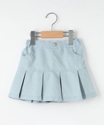 ＜SHOO･LA･RUE (Baby&Kids)＞【１１０－１４０ｃｍ】インパン付きプリーツデニムスカート（２００２２４２９６１）