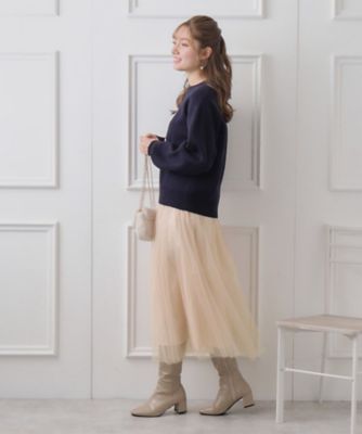 Diffusione Tessile「MASTRO」グリッターチュールスカート セール】チュールレースカバースカート（スカート）｜PAGEBOY