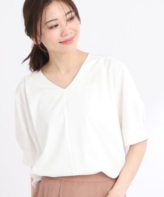 ＜Reflect (Women)＞【ＳＡＬＥ／マシンウォッシュ可能／ＵＶカット／接触冷感】五分袖Ｖネックプルオーバー（２００２２４３９２８）