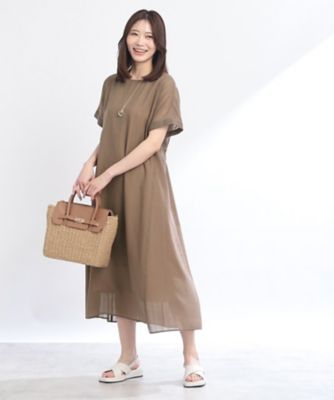 【ＳＡＬＥ／人気急上昇♪ＷＥＢ限定カラーあり／手洗い可能】涼しげシアーストライプワンピース（２００２２４４１２８）