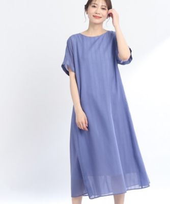 【ＳＡＬＥ／人気急上昇♪ＷＥＢ限定カラーあり／手洗い可能】涼しげシアーストライプワンピース（２００２２４４１２８）