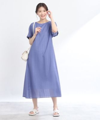 【ＳＡＬＥ／人気急上昇♪ＷＥＢ限定カラーあり／手洗い可能】涼しげシアーストライプワンピース（２００２２４４１２８）