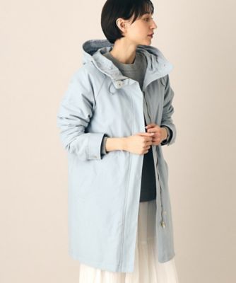 デッサン DESSIN ライナー付きフーテッドコート チェック柄ライナー付き・洗える】フーデッドコート（S～L
