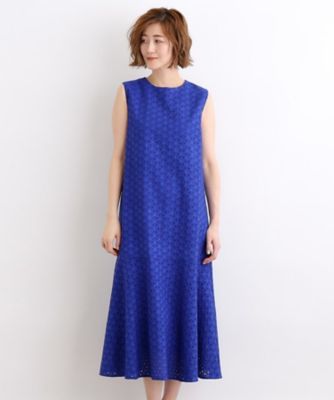 45rpmレースワンピ シースルーレース刺繍 ネックビジューショートスレンダー長袖
