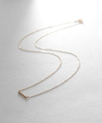 ＜COCOSHNIK (Women)＞Ｋ１０ダイヤモンド　レクタングル　ネックレス（２００２２４４６３５）