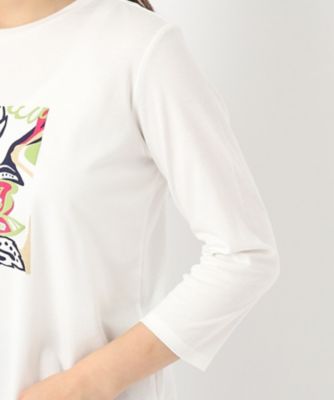 モダンフラワープリントＴシャツ（２００２２４５８５２）
