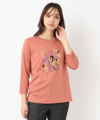モダンフラワープリントＴシャツ（２００２２４５８５２）